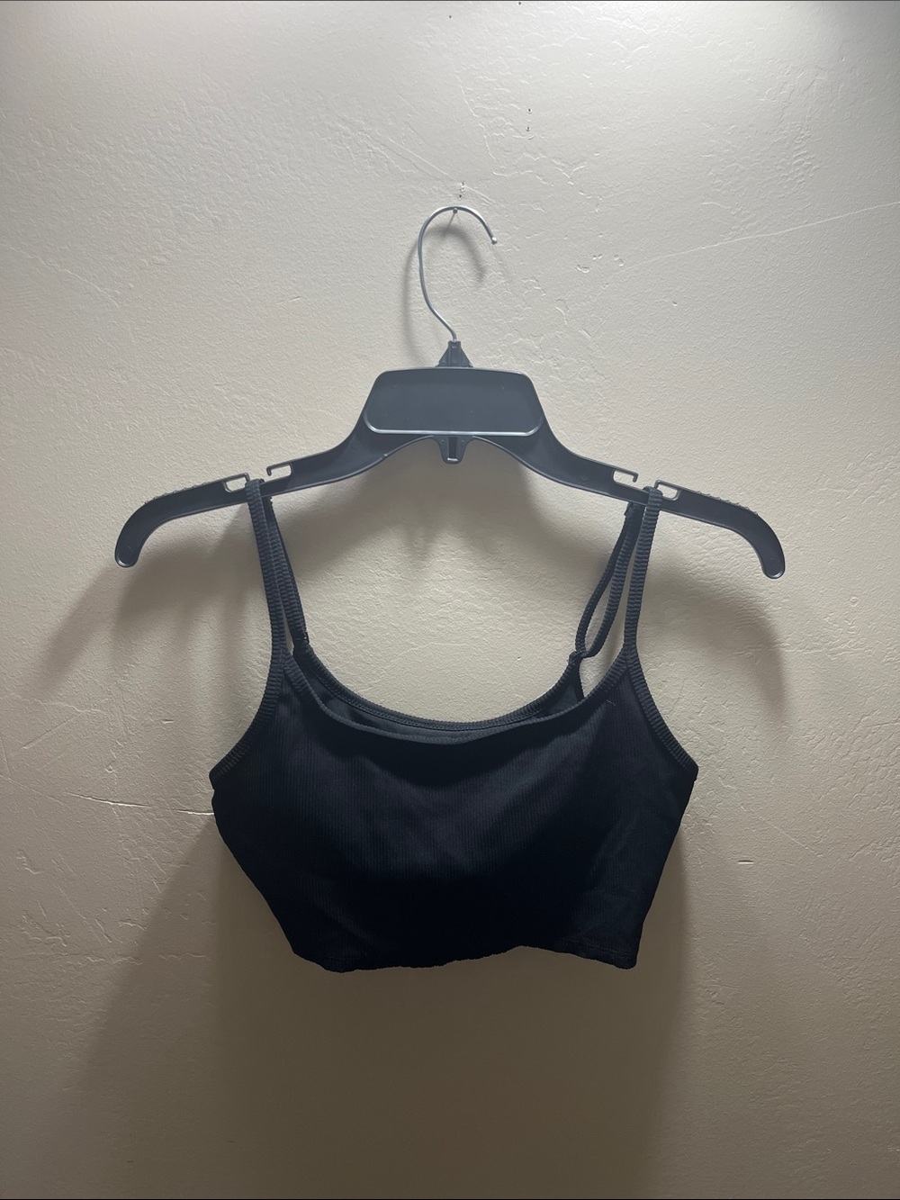 aerie Black Ribbed Seamless Bralette